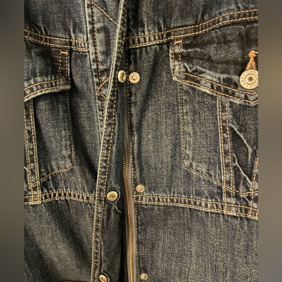 American Eagle EUC Dark Wash Denim Jacket Mens Sz L - Picture 4 of 14